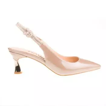 Женская обувь из натуральной кожи на высоком каблуке особого дизайна