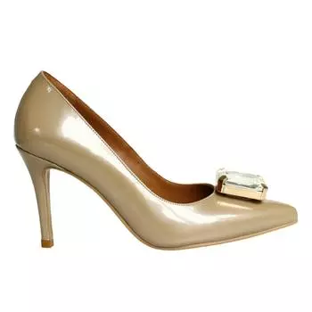 Женская обувь из натуральной кожи на высоком каблуке особого дизайна