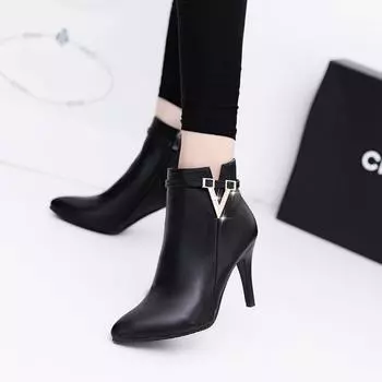 Женская обувь из натуральной кожи SE Pump Super High Heel 888 4 чёрный