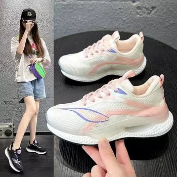 Женская обувь, красочные кроссовки из ТПУ, модная стильная обувь, дышащая обувь, весенняя обувь 35 чёрный