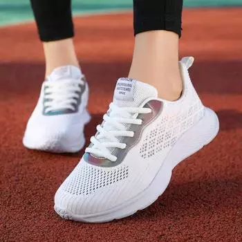 Женская обувь Кроссовки из дышащей сетки с вырезами 35 чёрный