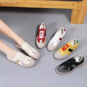 Женская обувь Кроссовки Комфорт Повседневная Студенческая Девочки Школьная обувь Большие размеры EU: 35 красный