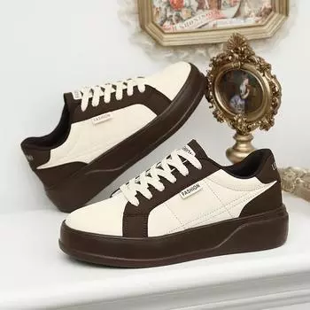 Женская обувь Кроссовки Прекрасные повседневные туфли для девочек Женские туфли на плоской подошве Модная обувь для женщин Женские дышащие удобные кроссовки Повседневная модная обувь 35 кофейный