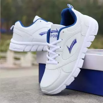 Женская обувь, Легкая повседневная обувь, Кроссовки на мягкой подошве, Дорожная обувь, Кроссовки 35 белый