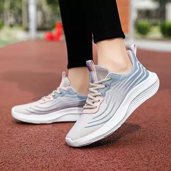 Женская обувь Легкие кроссовки с низким вырезом и сетчатой поверхностью Дышащая модная спортивная обувь большого размера Повседневная обувь для бега 36