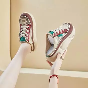 Женская обувь Летние тапочки Baotou женские все мягкие подошвы повседневные толстые подошвы спортивная обувь сандалии женская обувь 40 красный