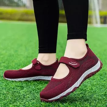 Женская обувь летняя дышащая плоская подошва для ходьбы мягкая подошва вулканизированная спортивная нескользящая повседневная сетчатая обувь удобная теннисная 35