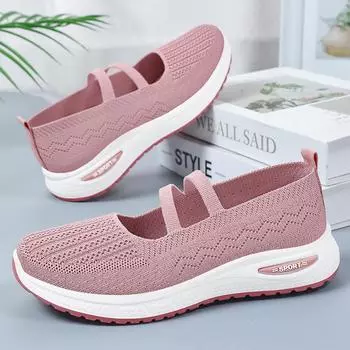 Женская обувь Летняя новая обувь Туфли для мам большого размера Повседневная обувь без застежек 36