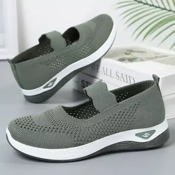 Женская обувь летняя женская обувь обувь среднего возраста дышащая Пекинская тканевая обувь легкая прогулочная обувь 36