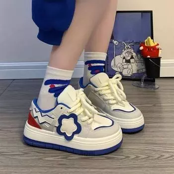 Женская обувь Лето и осень Новые универсальные оригинальные белые туфли Повседневная обувь для сноуборда 35