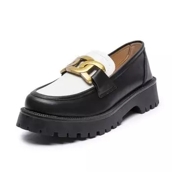 Женская обувь, лоферы, весенняя школьная женская обувь из натуральной кожи на толстой подошве в британском стиле, женские туфли большого размера 34