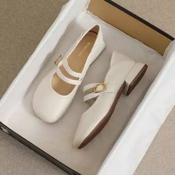 Женская обувь Мэри Джейн, модная брендовая дизайнерская обувь для офиса и банкета, весенне-осенняя повседневная верхняя одежда большого размера 42 хаки