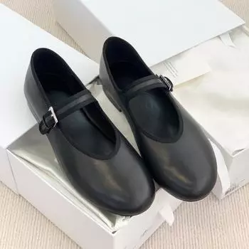 Женская обувь Мэри Джейн в стиле ретро, женская обувь из натуральной кожи, европейская классическая обувь, женская повседневная обувь на платформе 35 чёрный