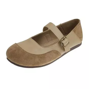 Женская обувь Мэри Джейн Женские туфли на плоской подошве Повседневные туфли на плоской подошве Женские туфли на плоской подошве с круглым носком и пряжкой на ремешке Мягкая подошва Уличная обувь для женщин 35