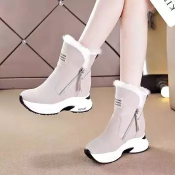 Женская обувь, массивные женские зимние ботинки в стиле панк, на платформе, до середины голени, удобные и элегантные, по акции, новинка 35