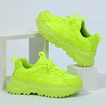 Женская обувь MCTIN, дышащие кроссовки унисекс, большие размеры, массивные кроссовки, нескользящая повседневная обувь на толстой подошве 35 розовый