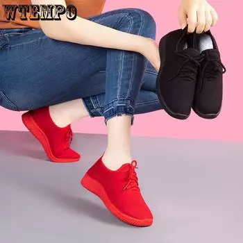 Женская обувь, модная дышащая спортивная обувь, нескользящие легкие кроссовки, тканевая обувь для мужчин и женщин 36 чёрный