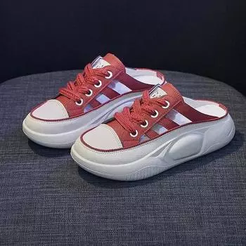 Женская обувь, модные дышащие легкие повседневные тапочки на толстой подошве, женская обувь, Zapatos De Mujer 35