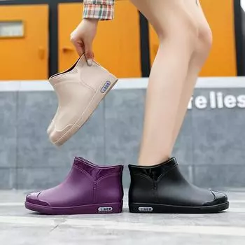 Женская обувь, модные нескользящие непромокаемые резиновые сапоги 2024 года, непромокаемые резиновые сапоги для женщин, водонепроницаемые рабочие ботинки Botas De Caza Espanolas 36 фиолетовый