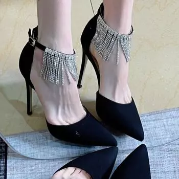 Женская обувь Модные туфли на тонком высоком каблуке Женские туфли на каблуке изумрудно-зеленого цвета для вечеринок, офиса, свадьбы 35