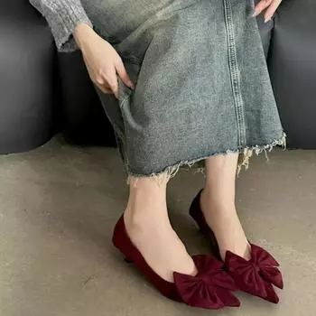 Женская обувь Модные женские туфли на высоком каблуке с завязкой-бабочкой для офиса и карьеры Сексуальные туфли на каблуках с острым носком для женщин 35