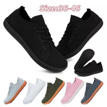 Женская обувь Мужская обувь Обувь для танцев Спортивная обувь Уличная обувь с дышащей сеткой Женские кроссовки Обувь с широким носком 36 чёрный