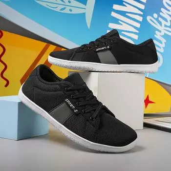 Женская обувь Мужская обувь Обувь для танцев Спортивная обувь Уличная обувь с дышащей сеткой Женские кроссовки Обувь с широким носком 38 чёрный