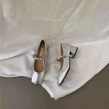 Женская обувь на квадратном каблуке Mary Jane Sandalias Летние новые модные неглубокие элегантные Zapatos mujer 2024 Outdoor Dress 35