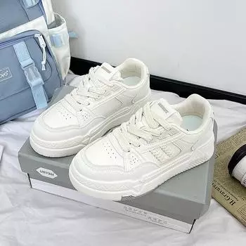 Женская обувь на платформе, модная обувь, низкая нескользящая универсальная обувь, осенняя обувь для студентов, любителей спорта и сноуборда 35 бежевый