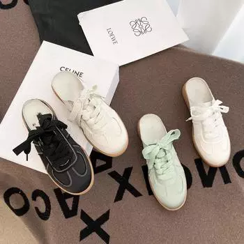 Женская обувь на плоской подошве 2024 года, новые испанские маленькие белые туфли, ленивые туфли без застежек 35 серебряный