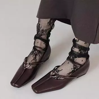 Женская обувь на плоской подошве, дизайнерская новая обувь с квадратным носком, женская модная повседневная обувь 2024 года, сандалии, удобное модное платье, прогулочная Mujer Zapatos 35 коричневый