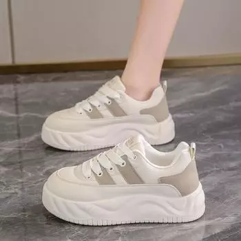 Женская обувь на плоской подошве из искусственной кожи со шнуровкой, повседневная, удобная, женская, для ходьбы, модная, на открытом воздухе, нескользящая, однотонная, женская обувь 35