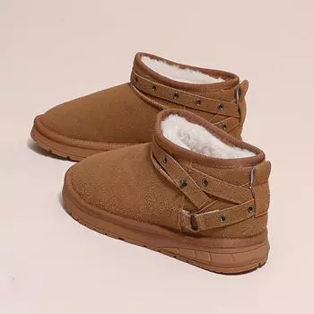 Женская обувь на плоской подошве Меховые лоферы Женская зимняя хлопковая обувь Нескользящие теплые зимние сапоги Плюшевые тапочки без шнуровки Мокасины Женская обувь 35 чёрный