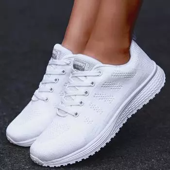 Женская обувь на плоской подошве, модная повседневная женская обувь на шнуровке, женская обувь 2025, теннисные кроссовки, женская дышащая обувь больших размеров для женщин 35 зелёный