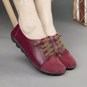 Женская обувь на плоской подошве, обувь на все времена, с круглым носком, повседневная, ручная работа, мягкая женская обувь 5 белый