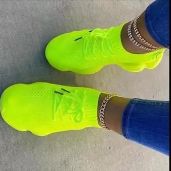 Женская обувь на плоской подошве, спортивная обувь, вязание, бег, повседневная дизайнерская обувь на осень, новинка 2024 года, модные кроссовки, дышащие, для ходьбы, женские туфли 36 чёрный