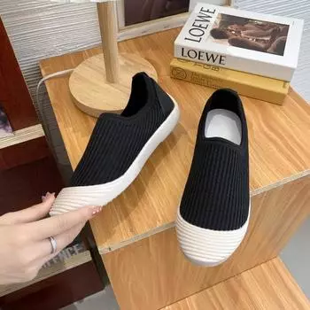 Женская обувь на плоской подошве, вязаная повседневная обувь на плоской подошве, дышащая сетка, женская дизайнерская обувь, легкие женские балетки, туфли на плоской подошве, Tenis De Mujer 36 зелёный