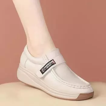 Женская обувь на плоской подошве Женские кроссовки на платформе Женские кожаные женские мокасины Женские повседневные туфли Мокасины Mujer 35 бежевый