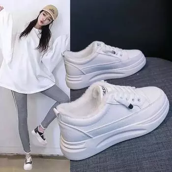 Женская обувь на шнуровке с круглым носком для женщин на высокой платформе корейская оригинальная вулканизированная обувь 39 H удобная и элегантная 35