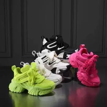 Женская обувь на толстой вулканизированной подошве, дышащая, удобная, на платформе, женская модная, повседневная, спортивная обувь, женская брендовая, дизайнерская, сетчатая обувь 35 белый