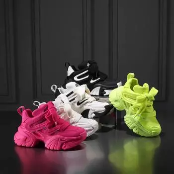 Женская обувь на толстой вулканизированной подошве, дышащая, удобная, на платформе, женская модная, повседневная, спортивная обувь, женская брендовая, дизайнерская, сетчатая обувь 35 белый