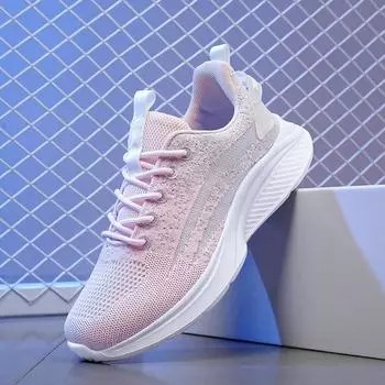 Женская обувь на весну и лето, спортивная обувь, сетчатая, дышащая, плетеная обувь, повседневная, универсальная, легкая, с мягкой подошвой, кроссовки для бега для студентов 35