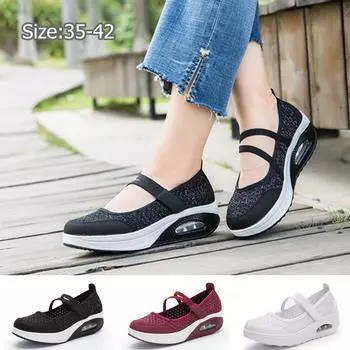 Женская обувь на воздушной подушке, легкая дышащая спортивная обувь для отдыха увеличенного размера 35 белый