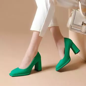 Женская обувь на высоком каблуке, сексуальные брендовые туфли-лодочки на массивном каблуке, новые трендовые весенние модные модельные сандалии для вечеринок, женская обувь с квадратным носком 34 бежевый