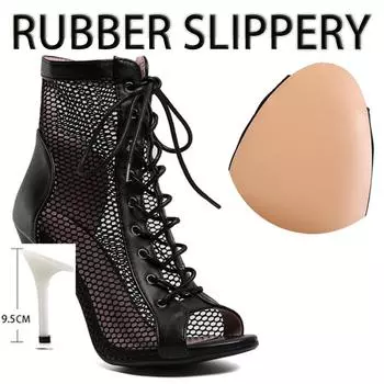 Женская обувь на высоком каблуке-шпильке для танцев, обувь больших размеров, большие сетчатые сапоги, тонкие женские танцевальные туфли для бальных танцев 38