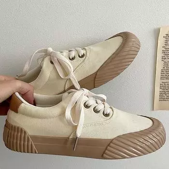 Женская обувь, новая летняя модная женская парусиновая обувь, повседневная обувь на плоской подошве в стиле ретро, повседневная вулканизированная обувь, модные стильные женские кроссовки 39