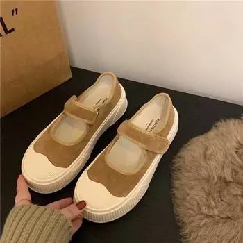 Женская обувь, новая летняя повседневная обувь в стиле Харадзюку, парусиновая обувь в стиле ретро на липучках, смешанная партия 35