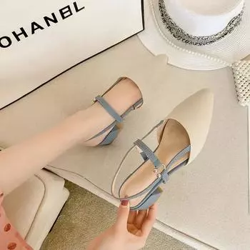 Женская обувь Новые дышащие модные закрытые сандалии для женщин Half H или лучшие летние 2024 удобные трендовые шикарные и элегантные 34