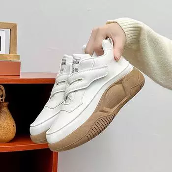 Женская обувь, новые осенне-зимние белые туфли с высоким берцем, универсальная студенческая повседневная обувь на платформе Tide 35