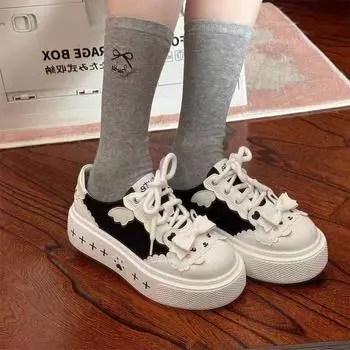 Женская обувь, новые толстые высокие кроссовки для скейтбординга, нескользящие, легкие, удобные, кроссовки Campus Hundred с плоской подошвой 34 чёрный